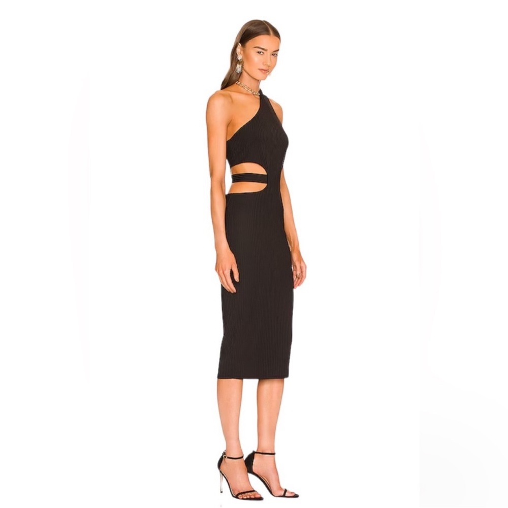 Michael Costello x REVOLVE Scout Midi Dress in Black Small NWT
